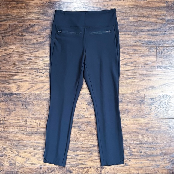 Athleta • Stellar Crop Pant black pull-on ankle stretch zipper pockets travel - Picture 2 of 13